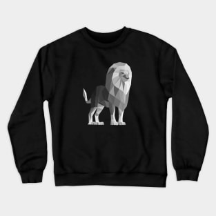 Grey Low Poly Lion Crewneck Sweatshirt